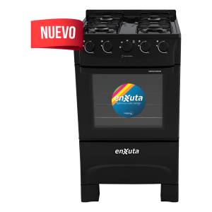 Cocina Combinada 4 Hornallas Negra - Enxuta