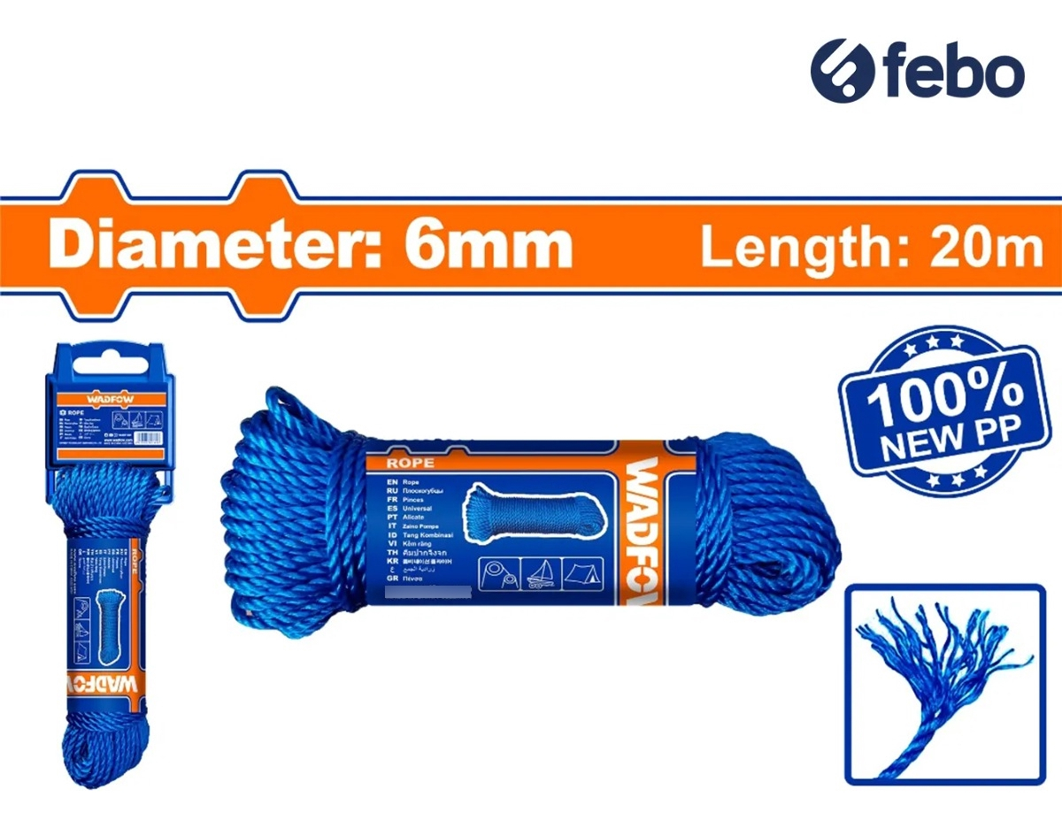 Cuerda Wadfow Polipropileno 6mm X 20m Wrz1306 - Imagen 2
