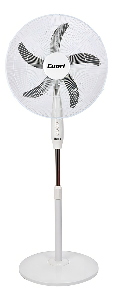 Ventilador De Pie Cuori Rudo 65w 5 Aspas 3 Vel Oscilante Color De La Estructura Blanco