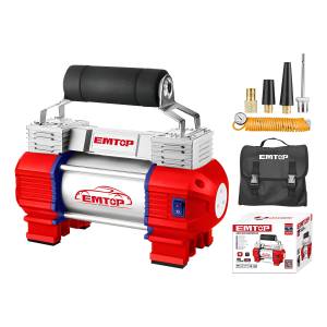 Inflador Compresor 120psi Para Autos Emtop Eaac4501 Rojo Monofásica
