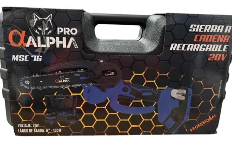 Mini Motosierra 20v Alpha Pro 6 1 Bateria Cargador Msc76 - Imagen 3