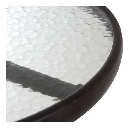 Mesa Redonda Negra Con Vidrio - Imagen 4