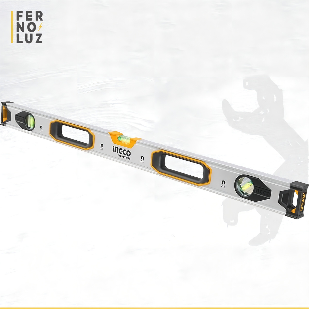 Nivel De Aluminio Magnético 150cm Industrial Ingco Hsl38150m - Imagen 2