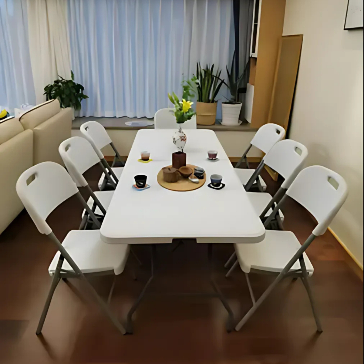 Mesa Plegable Plástico Resistente 180x70cm - Imagen 9