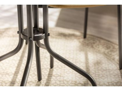 Mesa Redonda Negra Con Vidrio - Imagen 3