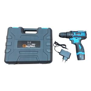 Taladro Atornillador Alpha Pro 12v 1 Bateria Valija Ta6121k
