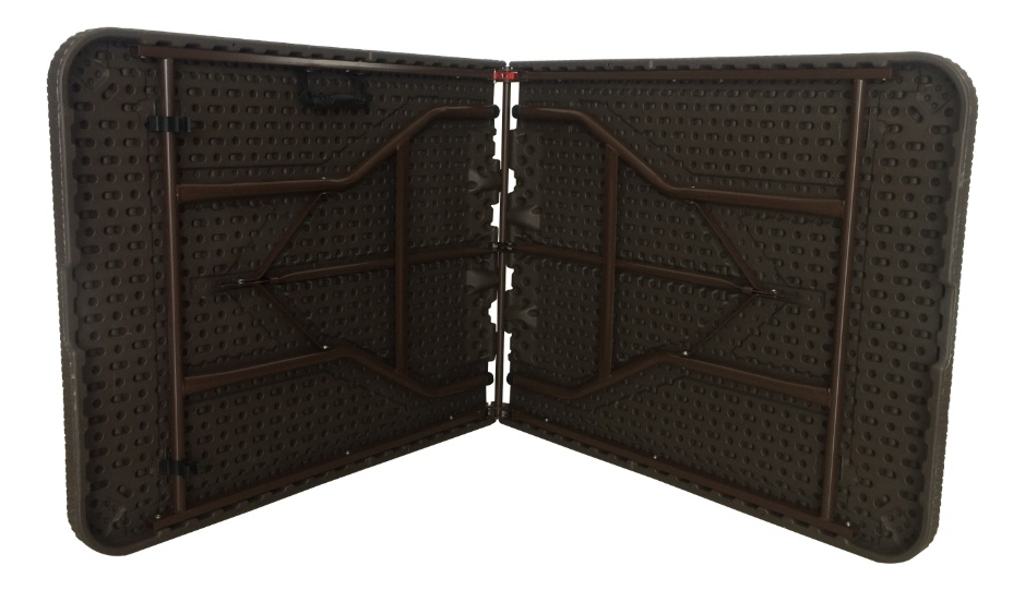 Mesa Para Jardin Plegable Pvc Simil Ratan Reforzada 180x74 - Imagen 2