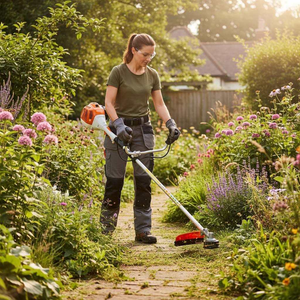 Bordeadora Nafta Fs55r + Cab + Cuch De 2 Patas Stihl Jardin - Imagen 3