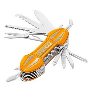 Herramienta De Acampada Multiusos Ingco, Color Naranja, Navaja Suiza