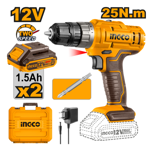 Taladro Inalambrico 25nm Ingco Cidli1228 - Imagen 2