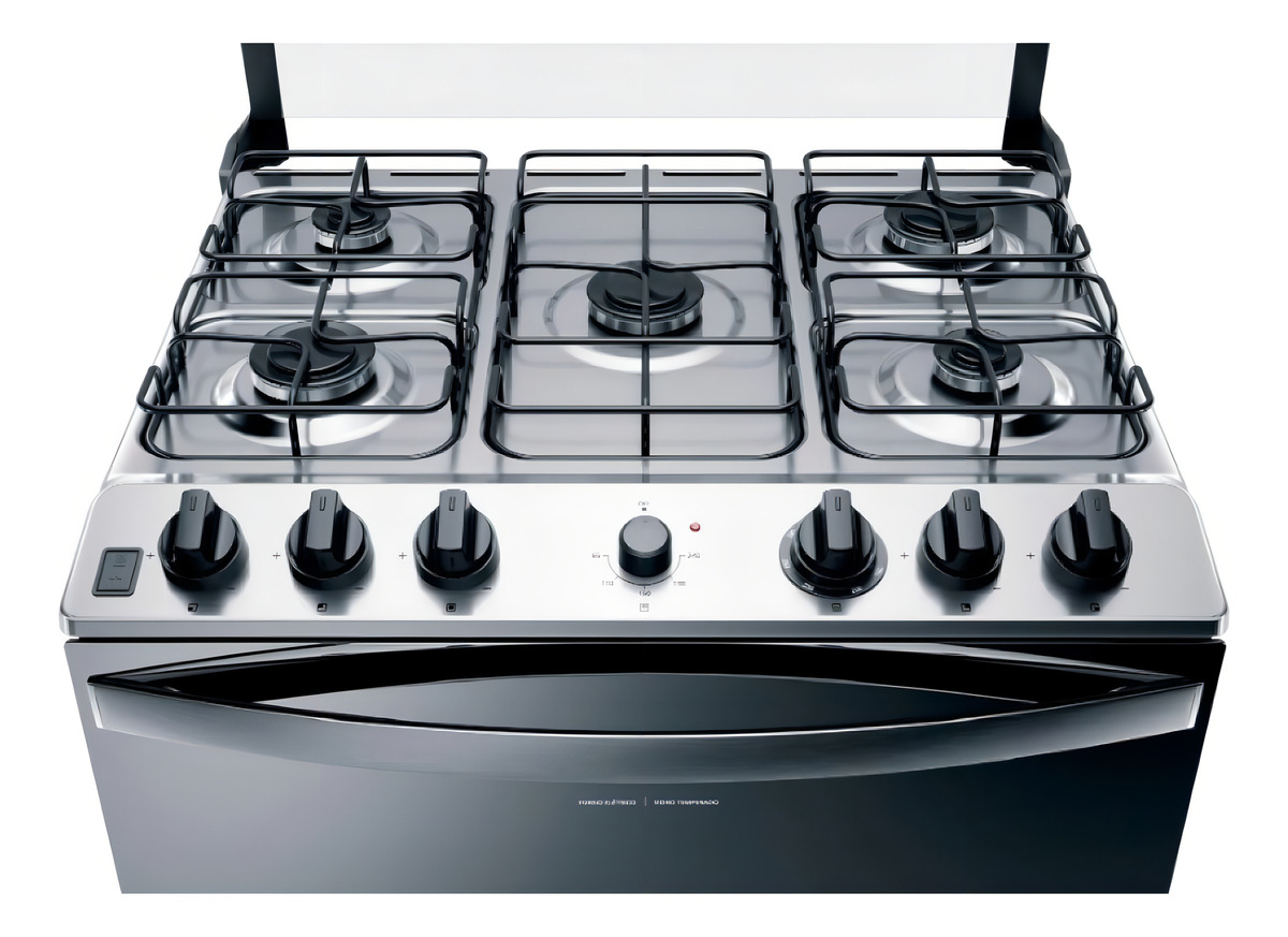 Cocina Whirlpool 5 Hornallas Inox Encendido Luz Doble Horno - Imagen 3