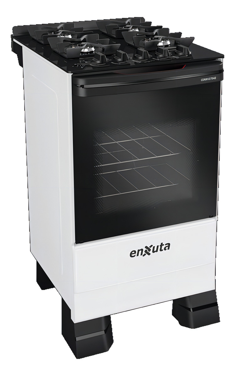 Cocina Supergas 4 Hornallas Blanca, Mesada De Vidrio, Hierro