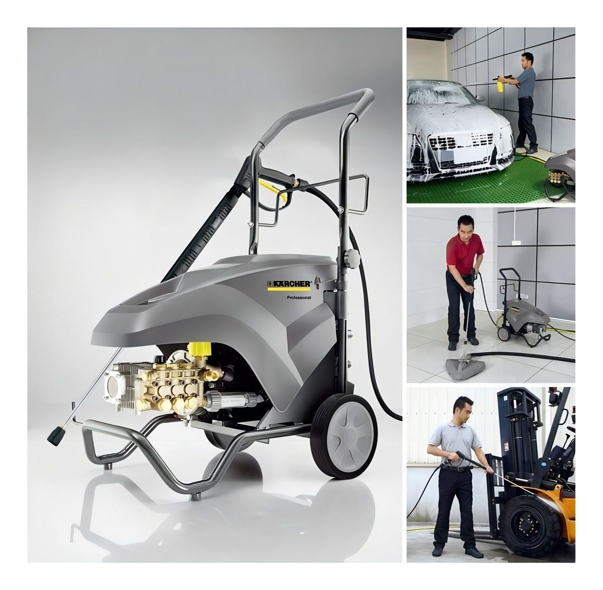 Hidrolavadora Eléctrica Kärcher Professional Hd 6/15-4 Classic 13673060 Gris De 3.4kw Con 190bar De Presión Máxima - 50hz - Imagen 4