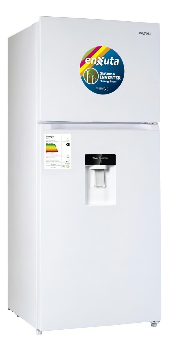 Refrigerador Enxuta Renx410dw Capacidad 409lts Frío Seco Con Dispensador - Blanca