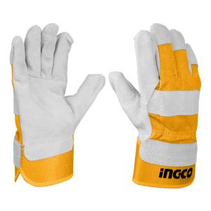 Guantes De Cuero De Trabajo Ingco Algodon Pvc Xl Hgvc01 Ff