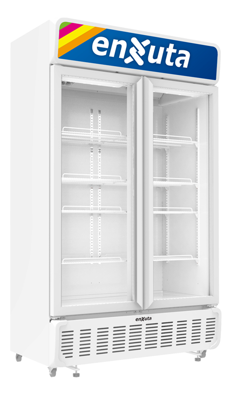 Enfriador Bebidas Con Cenefa Led 2 Puertas Exhibidor Enxuta - Imagen 3