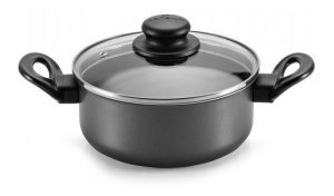 Olla Cacerola Antiadherente De 18 Cm Tapa Cristal Panelux