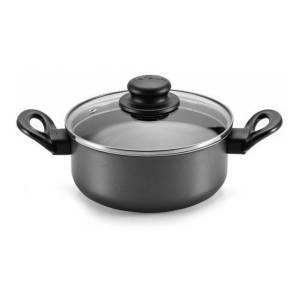 Olla Cacerola Antiadherente De 18 Cm Tapa Cristal Panelux