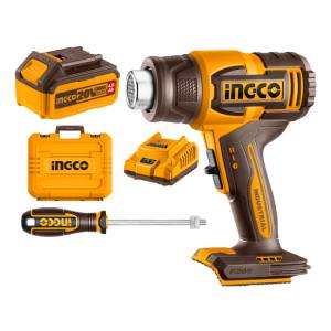 Pistola De Calor 550°c A Bateria 20v 4ah Ingco Hgli20065