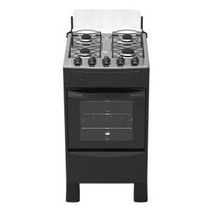 Cocina A Supergas Futura Selecta Negra Color Negro