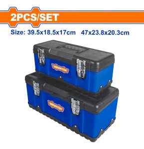 Set 2 Cajas Herramientas Metal Plastico 15.5 18.5 Wtb6a02 Color Azul