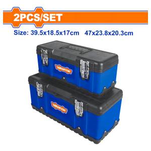 Set 2 Cajas Herramientas Metal Plastico 15.5 18.5 Wtb6a02 Color Azul