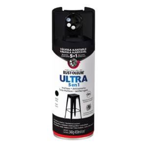 Pintura En Aerosol Ultra Cover 5 En 1 R.oleum Negro Mate