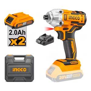 Taladro Atornillador Inalambrico Ion De Litio Ingco 20v P20s Color Amarillo