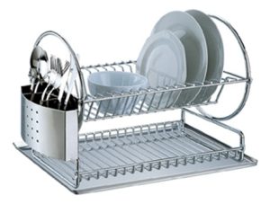 Escurridor De Platos Secaplato 2 Niveles Cromado Cubiertera