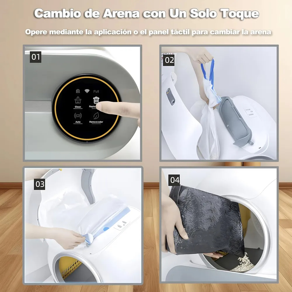 Arenero Inteligente Automático Para Gatos Aplicación Celular - Imagen 7