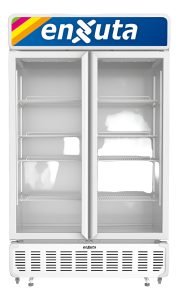 Enfriador Bebidas Con Cenefa Led 2 Puertas Exhibidor Enxuta
