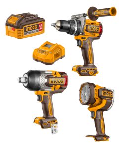 Kit Combo A Bateria 20v Set 3 Herramientas Accesorios Ingco