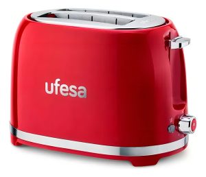Tostadora De Pan Ufesa Pinup Red 2 Ranuras 7 Niveles Tostado