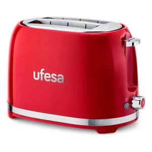Tostadora De Pan Ufesa Pinup Red 2 Ranuras 7 Niveles Tostado