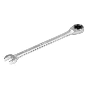 Llave Combinada De Trinquete Cromada Cr-v De 19 Mm, De Ingco Plateado