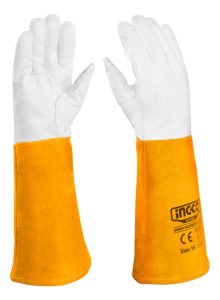 Guantes De Cuero Hgvg01 Ingco 16 Pulgadas Resistentes