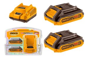 Set X2 Baterias 20v 2.0ah + 1 Cargador Ingco Fbcpk2212