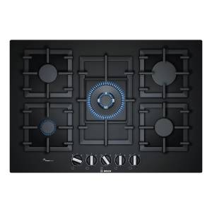 Anafe A Gas Bosch Vidrio 75cm Color Negro