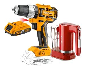 Super Combo Atornillador Perc 20v Bl Batidora Decakila Cosli Color Amarillo