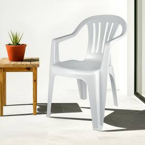 Silla De Plástico Blanca Bela Vista 182kg 15151101 Mor