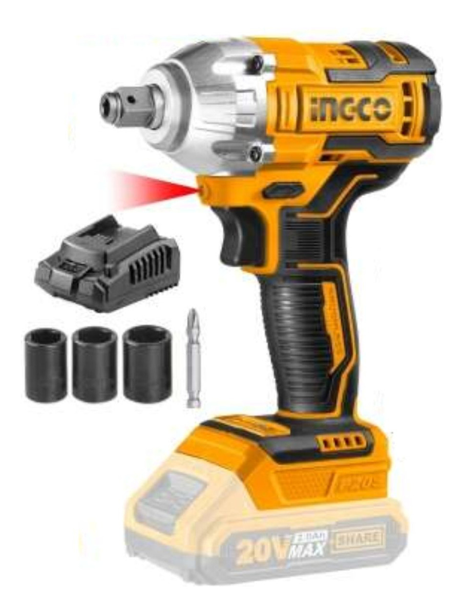 Llave De Impacto Atorn Impacto 2 En 1 Bateria 20v P20s Ingco