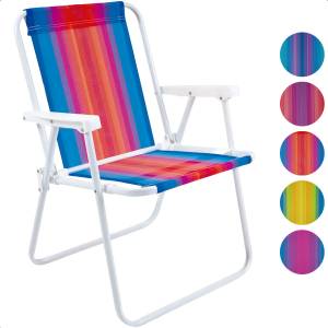 Silla Alta Plegable Para Playa O Piscina, Colores Surtidos, Colores Más Variados