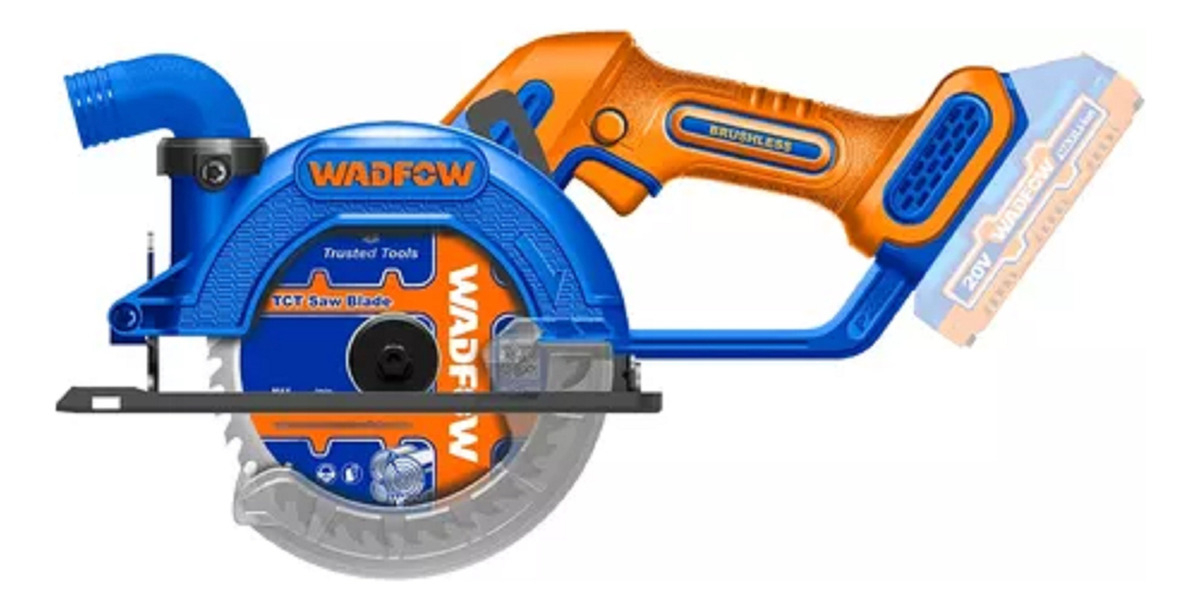 Sierra Cicular A Bateria 140mm Bateria Wadfow Wlwp5630 Color Azul