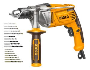Taladro Percutor 1100w Ingco 17 Mechas Madera Metal Mamp