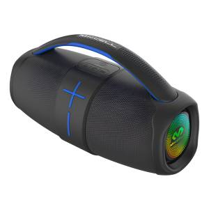 Altavoz Portátil Bluetooth Miccell Vqsp01 A Prueba De Agua 20w 3600mah Color Negro Y Azul Shadow Black