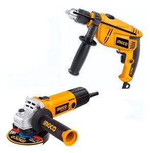 Kit Combinado Amoladora 800w Y Taladro 650w Ingco+ Color Amarillo Frecuencia 50hz