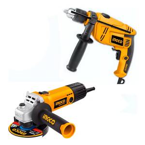 Kit Combinado Amoladora 800w Y Taladro 650w Ingco+ Color Amarillo Frecuencia 50hz