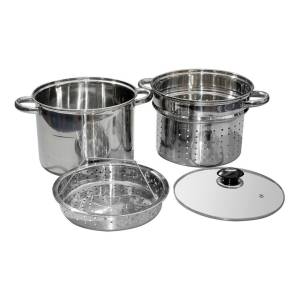 Set Olla Multifunción Pastera + Vaporera + Colador Cuori Ace