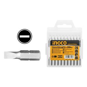 Puntas X 20 P/ Atornillador Chata Sl6.0x1.0 25mm Ingco