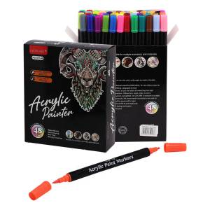 Set 48 Marcadores Doble Punta Rotuladores Acrilicos Colores